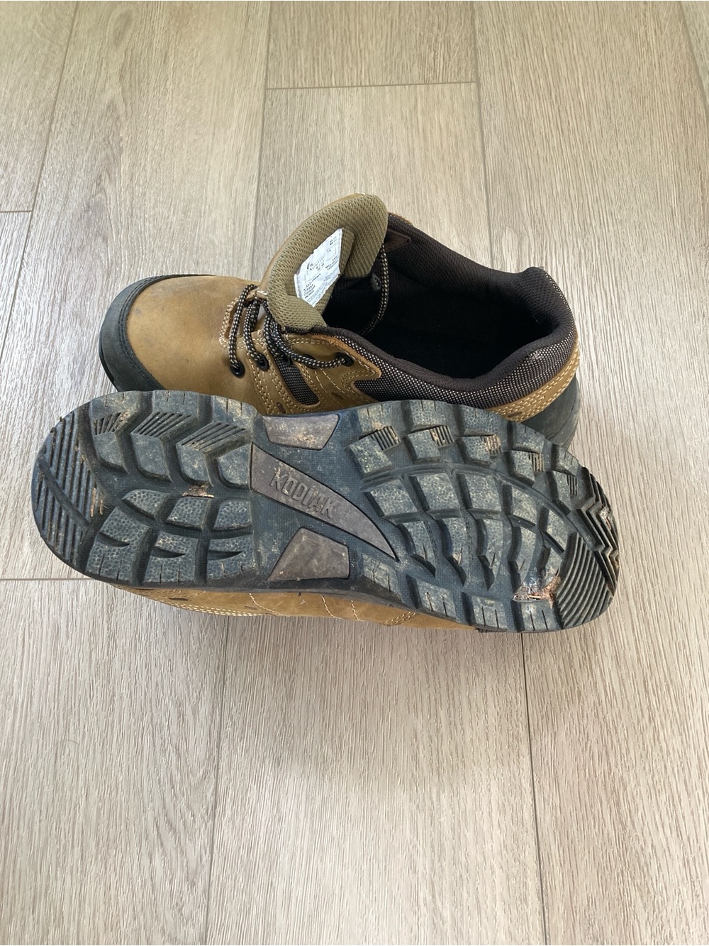 Kodiak Tan and Black Waterproof Men's Work Boots - Picture 2 of 3